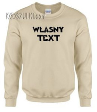 Bluza z własnym nadrukiem Beżowa