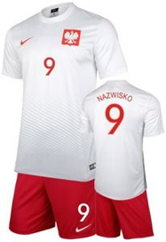 Strój kibica Reprezentacji Polski Nike Poland Koszulka i spodenki -własny numer i nazwisko-