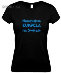 koszulka damska Najfajniejsza Kumpela CZARNA