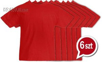 Pakiet 6 sztuk T-Shirt dziecięcy- Czerwone
