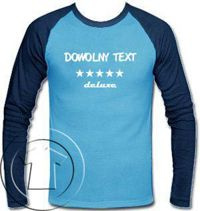 Longsleeve Męski Jasno Niebiesk - deluxe - Dowolny text