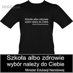 t-shirt Szkoła albo zdrowie