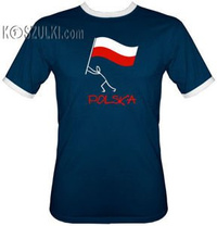 tshirt Polska kibica Ludzik Granatowy 2K058