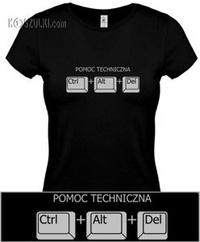 koszulka damska Ctrl + Alt + Delete CZARNA