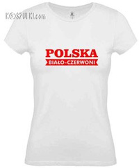 Koszulka damska Polska Biało-czerwoni