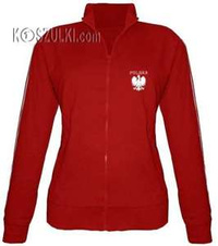 Bluza reprezentacji Polska damska rozpinana z orzełkiem na piersi