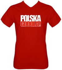 T-shirt v-Neck TV072 Polska Gooola! Czerwony