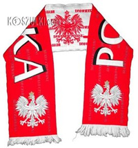 szalik Polska,kibica reprezentacji  tkany 3 Orły