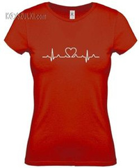 koszulka damska EKG serce