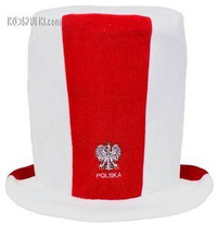 Czapka cylinder kibica Polski reprezentacji