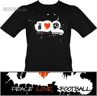 t-shirt Peace Love Football
