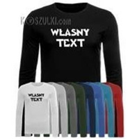 Longsleeve Męski dowolny tekst- Czarny