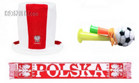 Zestaw Polska kibica reprezentacji czapka euro 2024 szalik trąbka 62