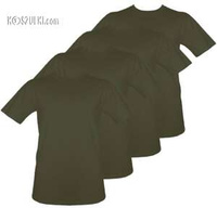 Koszulki khaki bez nadruku pakiet promocyjny 4szt