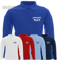 Koszulka Polo z własnym nadrukiem z długim rekawem dla dziecka