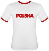 t-shirt 2K065 napis Polska Biały