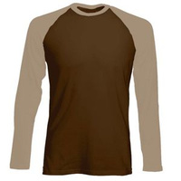 Longsleeve męski brązowo-beżowy