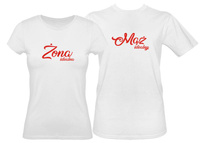 Koszulki z nadrukiem Żona Idealna Mąż Idealny zestaw tshirt