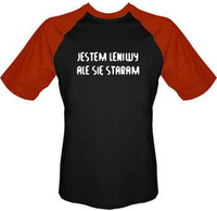 T-shirt Baseball Jestem Leniwy