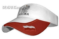 Czapka kibica polska  Daszek orzełek z flagą
