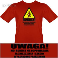 t-shirt Uwaga