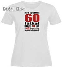 T-shirt damski Nie jestem 60 latką
