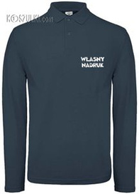 Koszulka Polo męska z długim rękawem z własnym nadrukiem