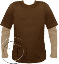 Bluza męska przedłużony rękaw Brąz- Beż