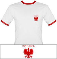 t-shirt 2K007 Polska mały Orzeł Biały