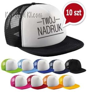 Czapka z daszkiem Trucker z Twoim nadrukiem (pakiet 10 szt)