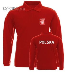 Koszulka Polo długi rękaw- Dziecko- Polska