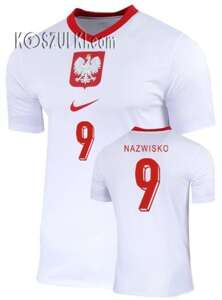Koszulka Reprezentacji Oryginalna Polska Nike Euro 2024 Home Top Biała Nazwisko
